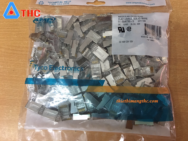 Đầu bấm mạng AMP cat6 bọc kim cao cấp 